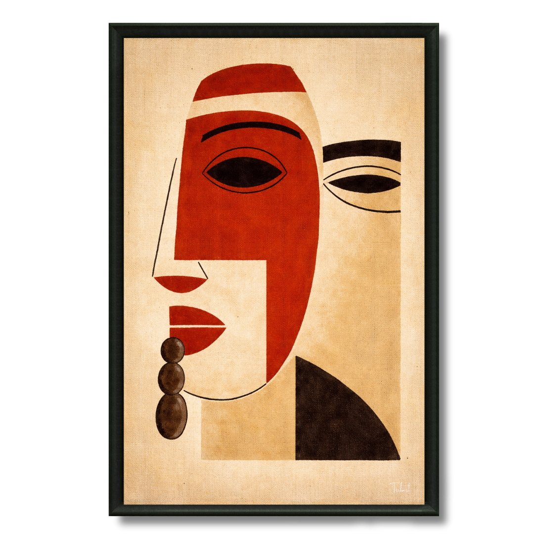 Tableau Sénégal – Géométrie Rouge