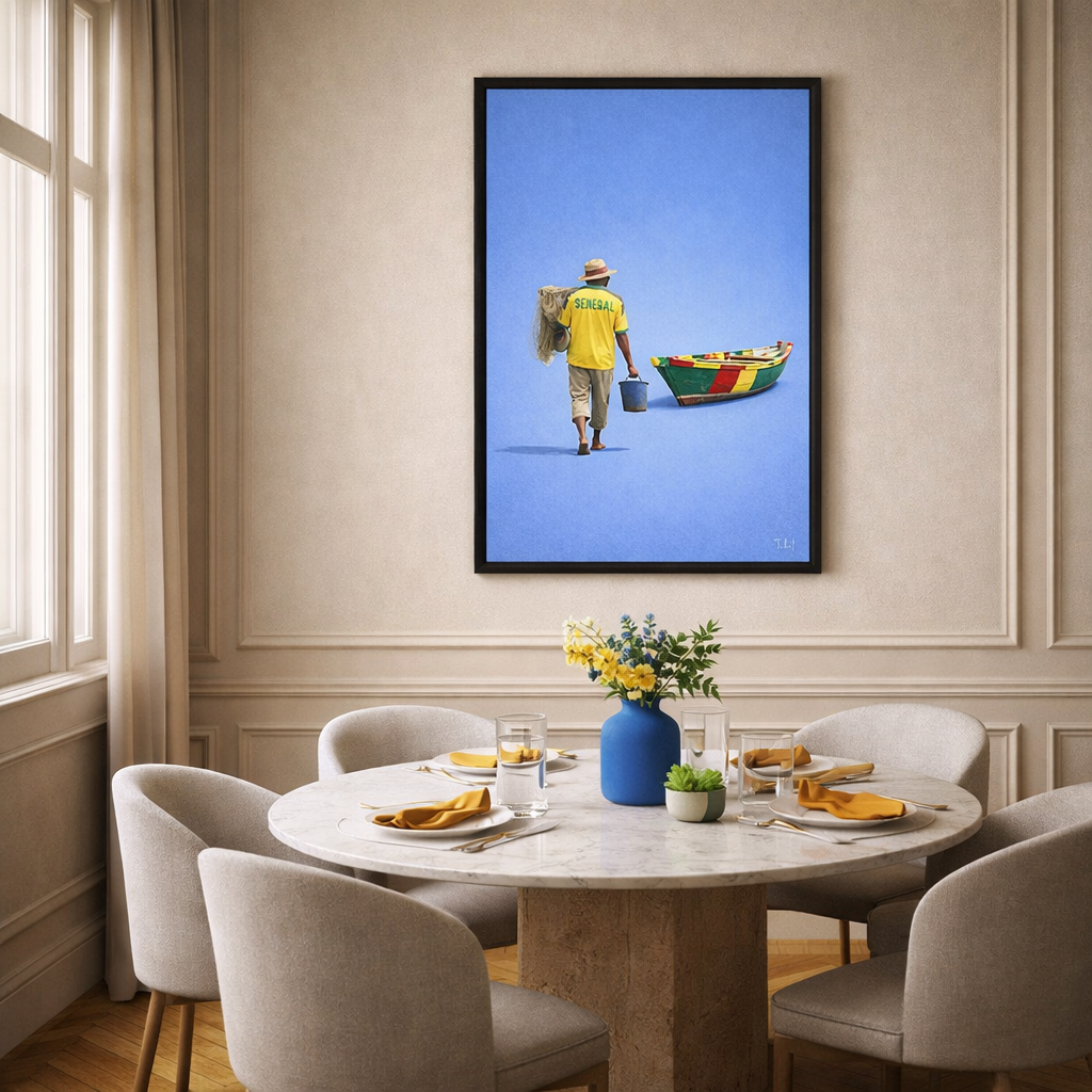 Tableau Sénégal – Le pêcheur.
