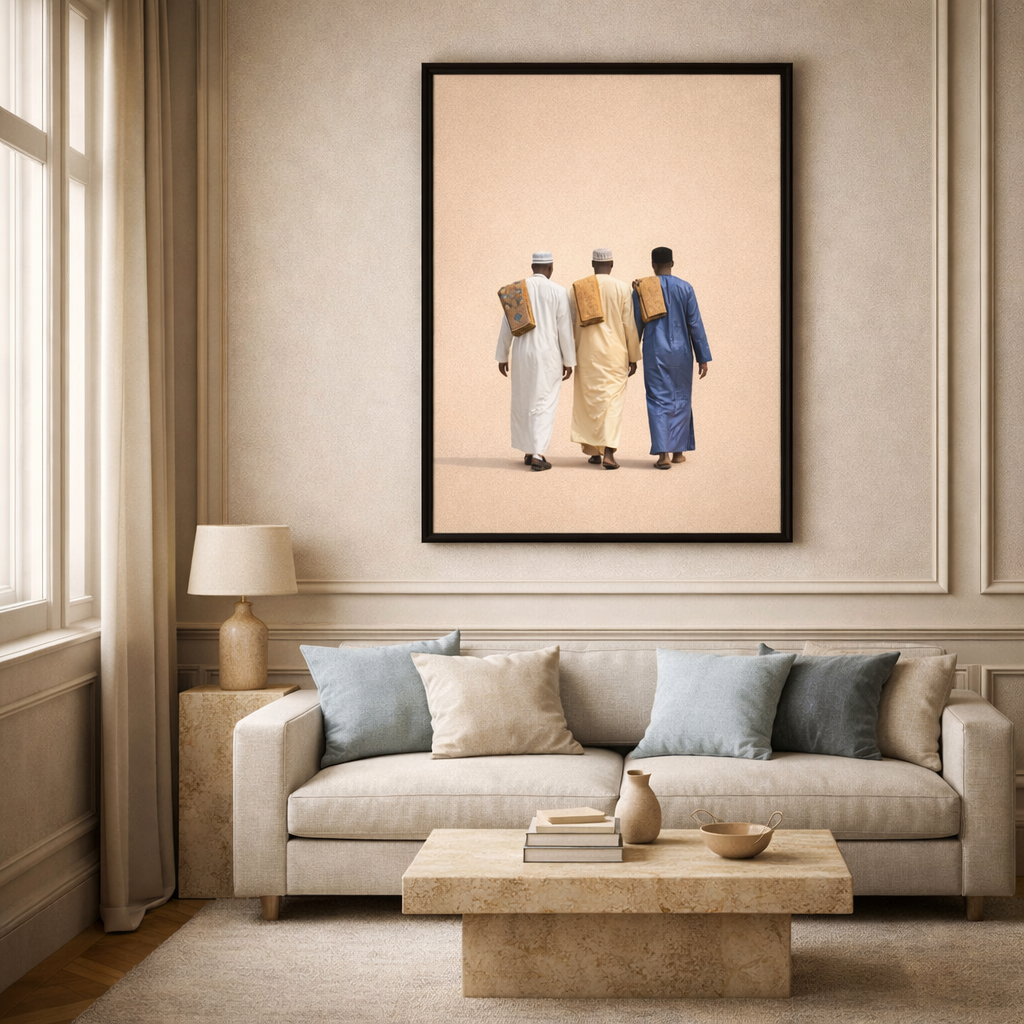 Tableau Sénégal – La route de la mosquée.