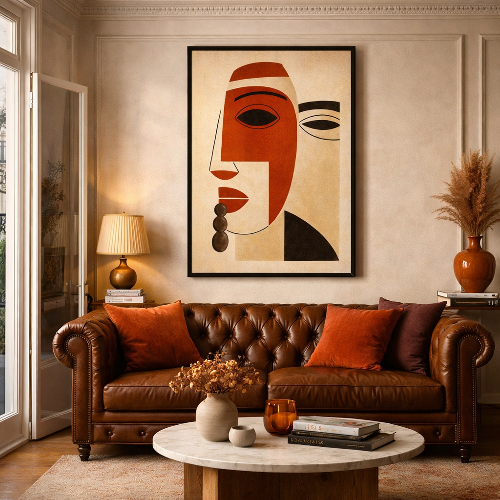 Tableau Sénégal – Géométrie Rouge