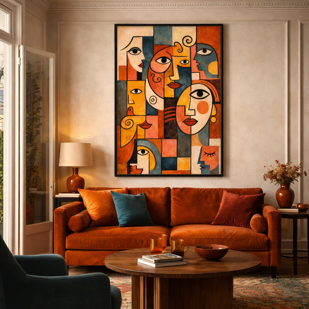 Tableau Sénégal – Masques colorés